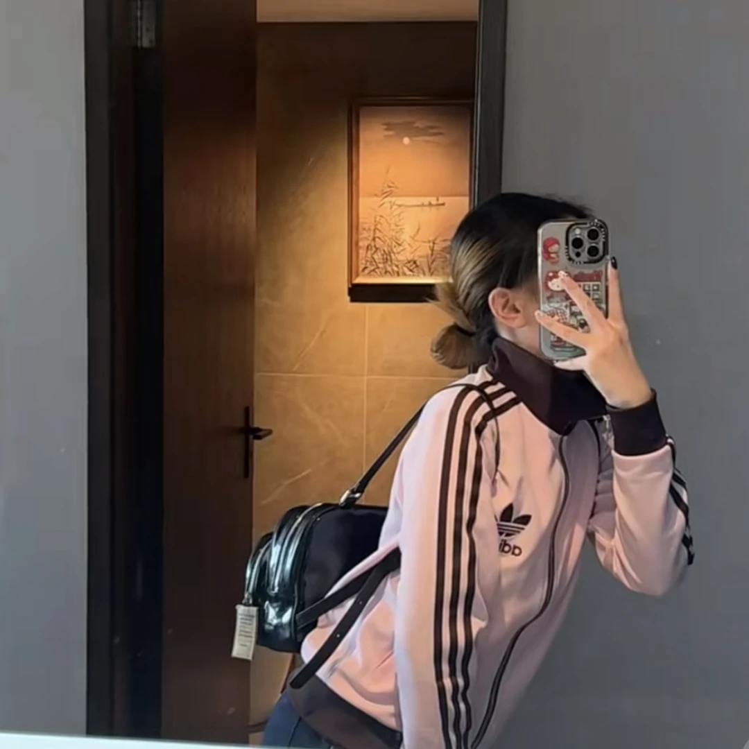 【奥莱内购】宋雨琦同款春秋立领宽松刺绣运动夹克外套情侣百搭休闲