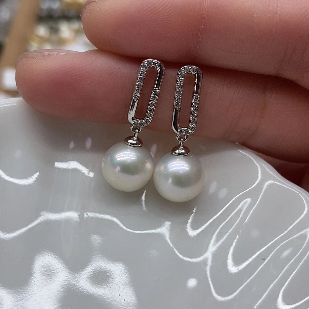 耳饰淡水珍珠银S925镶嵌