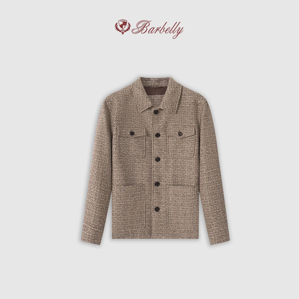 Barbelly娜先生「秋冬季新品」LP家花纱羊毛翻领猎装夹克SN80382