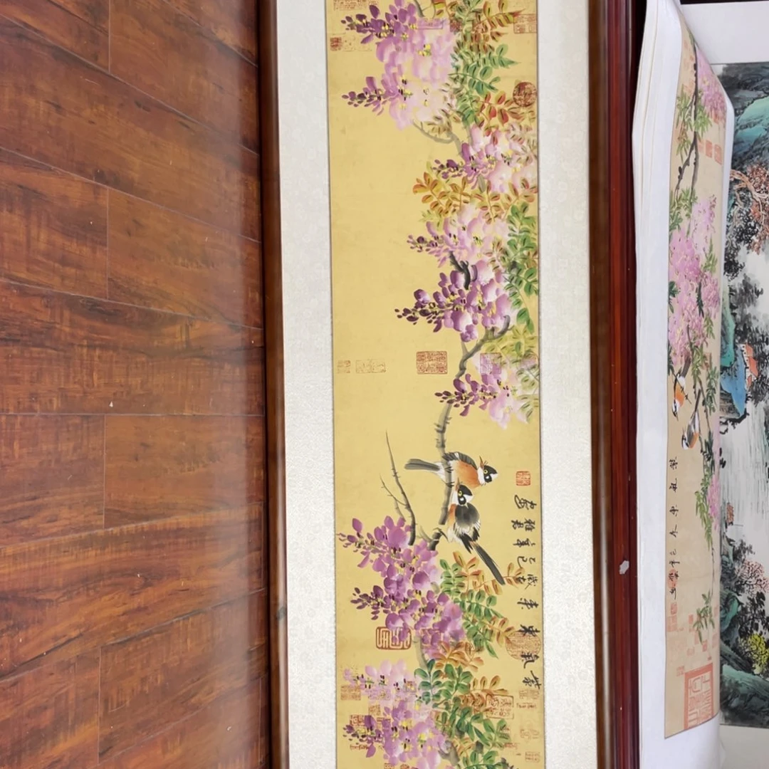 国画带框尺寸48*163厘米