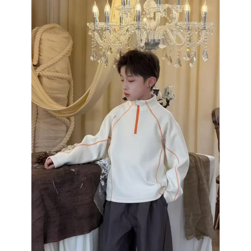 现货CHU YAO【暖绒小羊羔】儿童秋冬季韩版中高领长袖打底衫25143