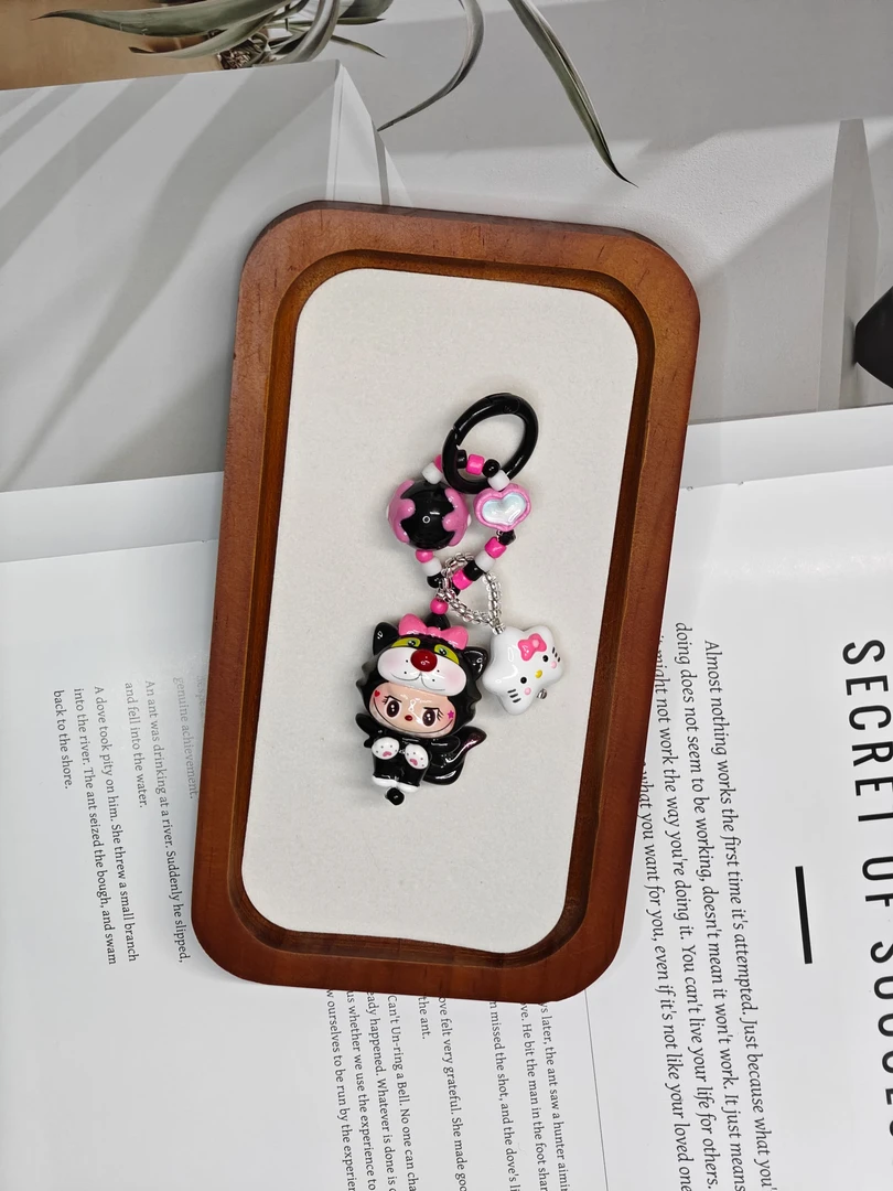 【丙烯款手绘珠小】通孔DIY原创设计摆件娃崽