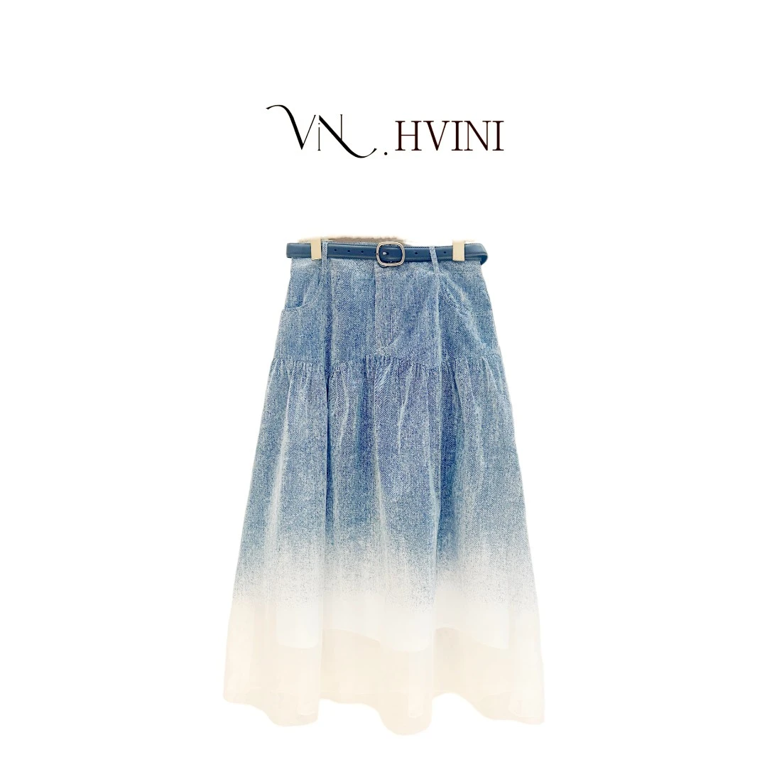 【渐雅清韵】2025春季新款休闲气质牛仔半身裙L1709