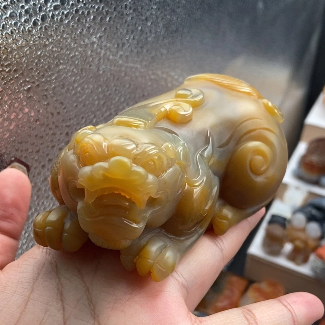 玛瑙/玉髓项链未镶嵌锦**鲤