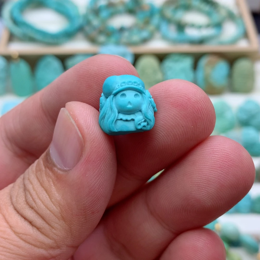 未镶嵌绿松石珠宝奇石