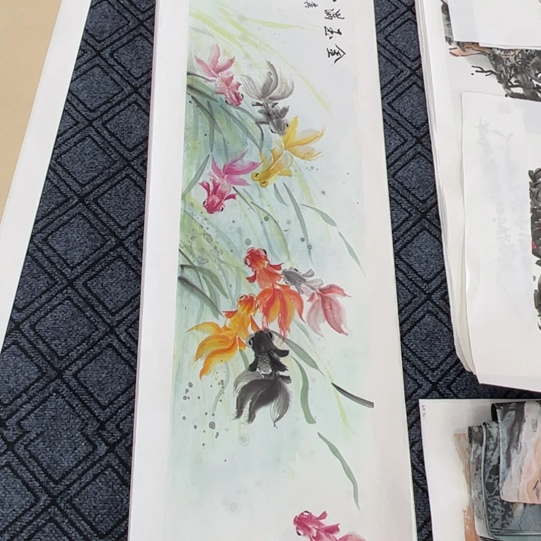 云***宿国画龚韵涛老师四尺对开花鸟琪