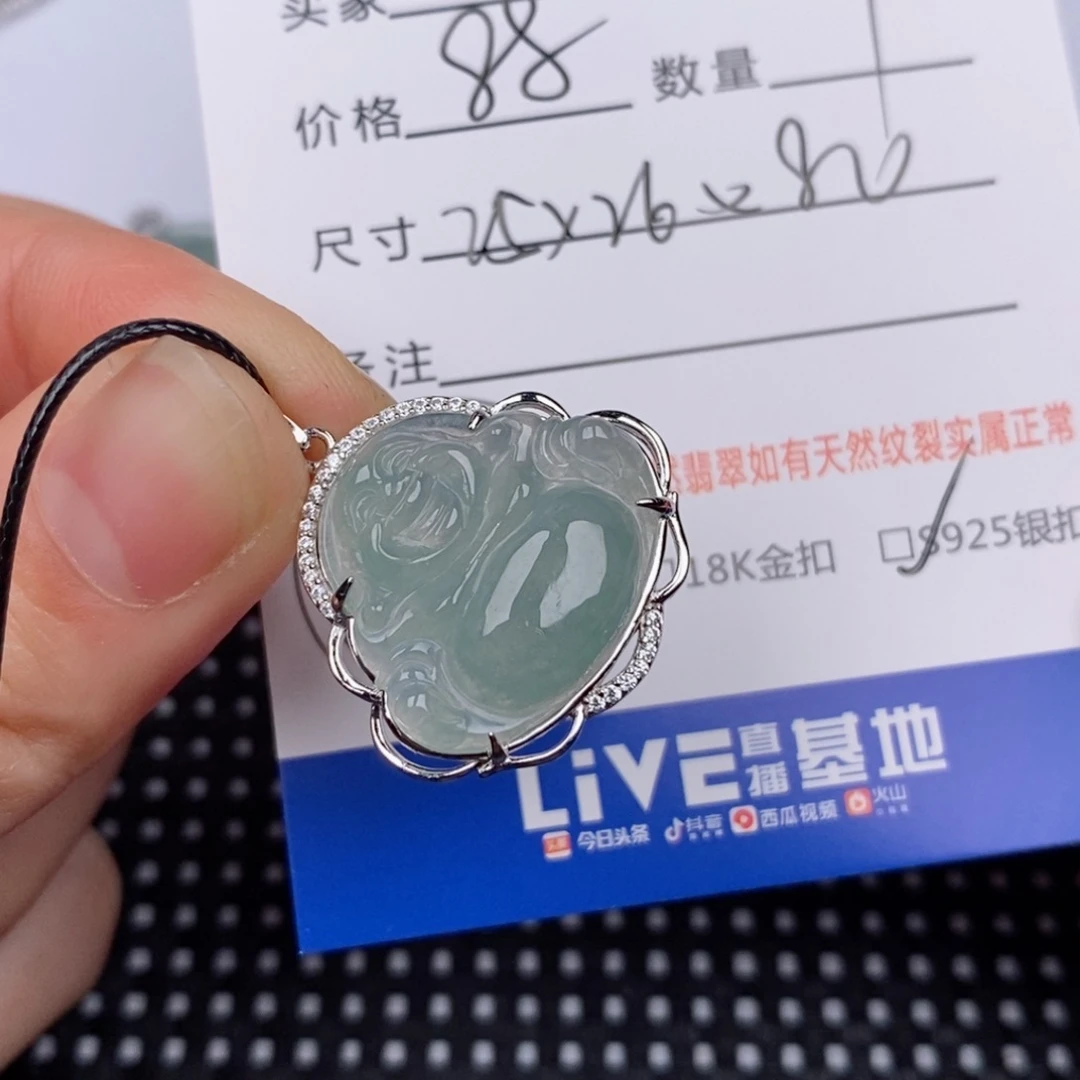 翡翠银S925镶嵌颈饰
