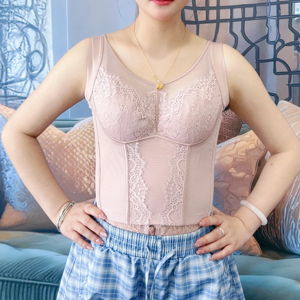 十排扣长文胸大胸显小薄杯收副乳收胃腩防走光调整型内衣9730