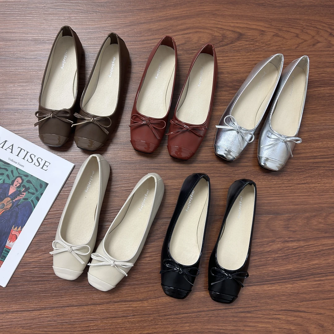 浅口夏季乐福鞋舒适四季工作鞋圆头大码方头休闲平底鞋秋季