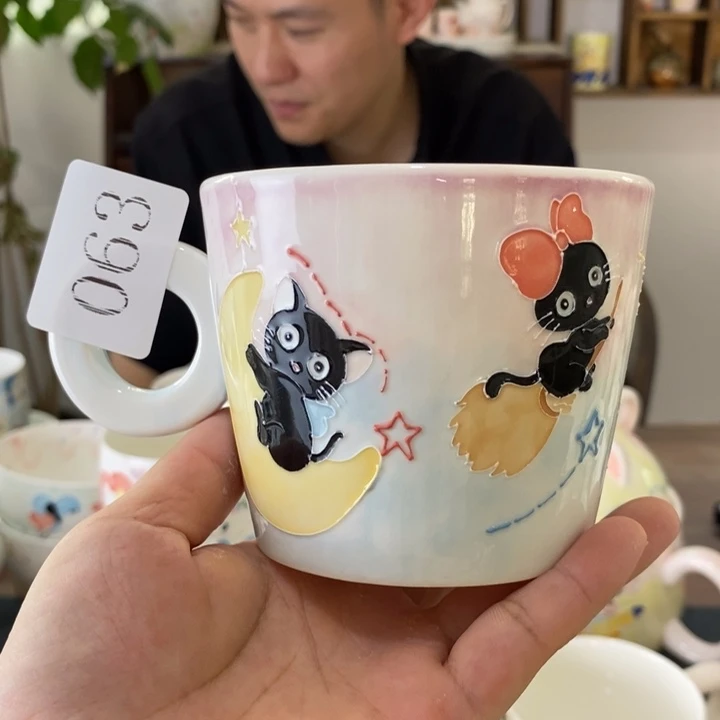 瓷片景德镇釉下彩手绘