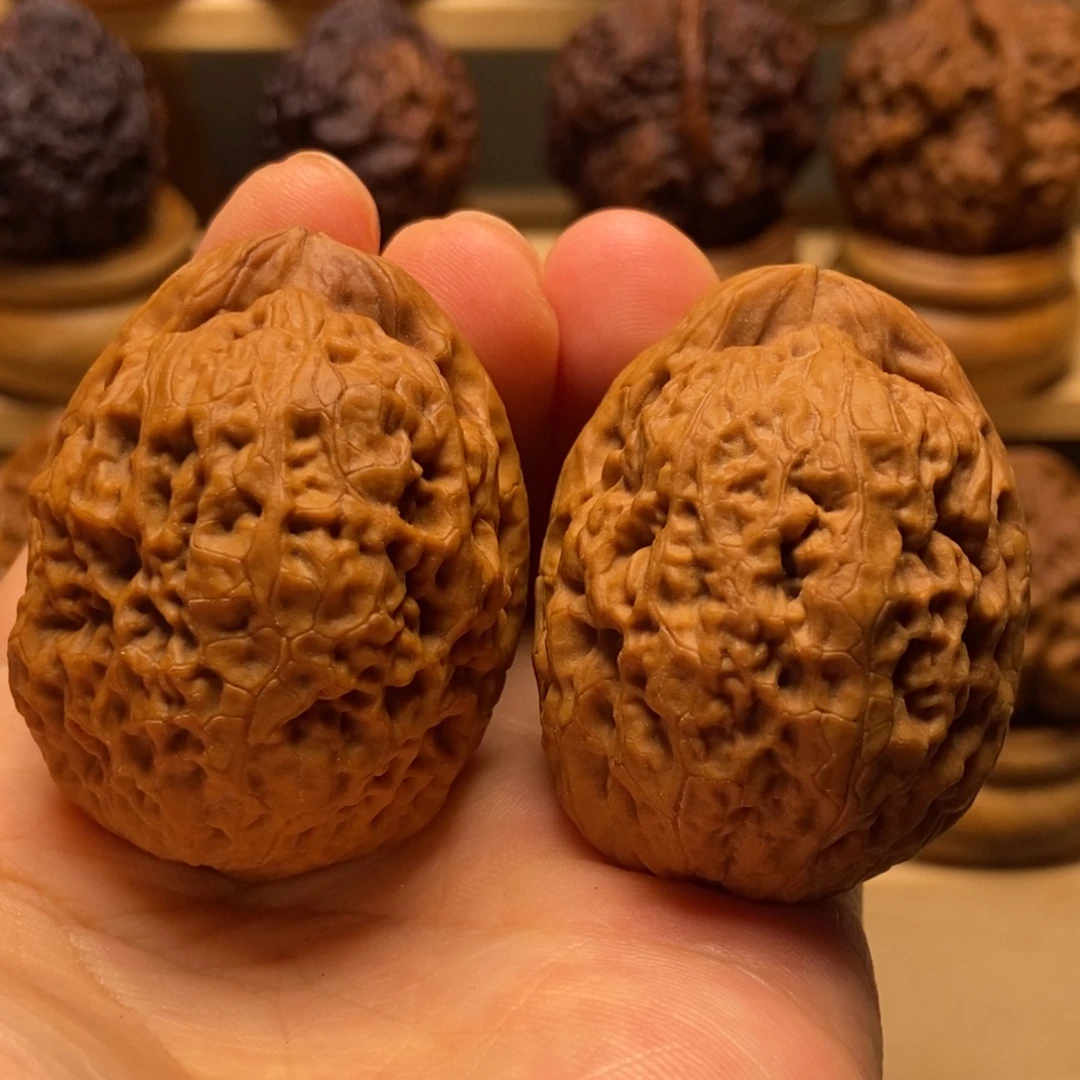 文玩核桃把件双龙戏珠44