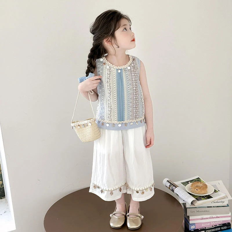 女童波西米亚套装2025新款儿童夏装民族风女宝宝夏季时髦两件套潮