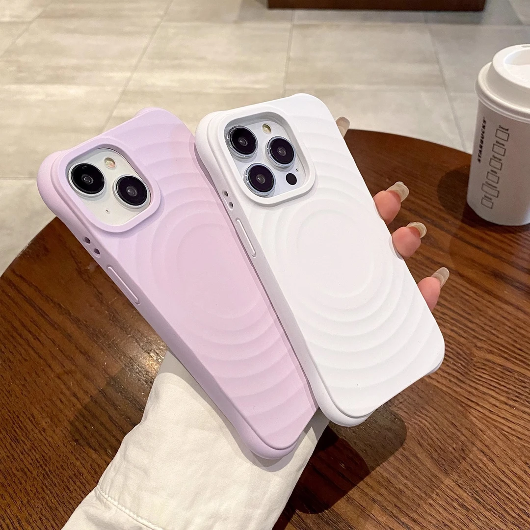 适用iPhone16promax波漾磁吸液态硅胶手机壳15四角防摔保护套