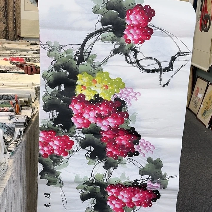 纯手绘国画作品好看四尺