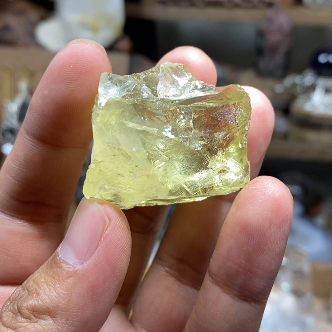 水晶珠宝半成品未镶嵌黄水晶