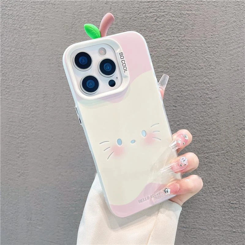 莱冰猫脸kt猫枝叶适用iphone1615元气手机壳华为vivo小米15oppo套