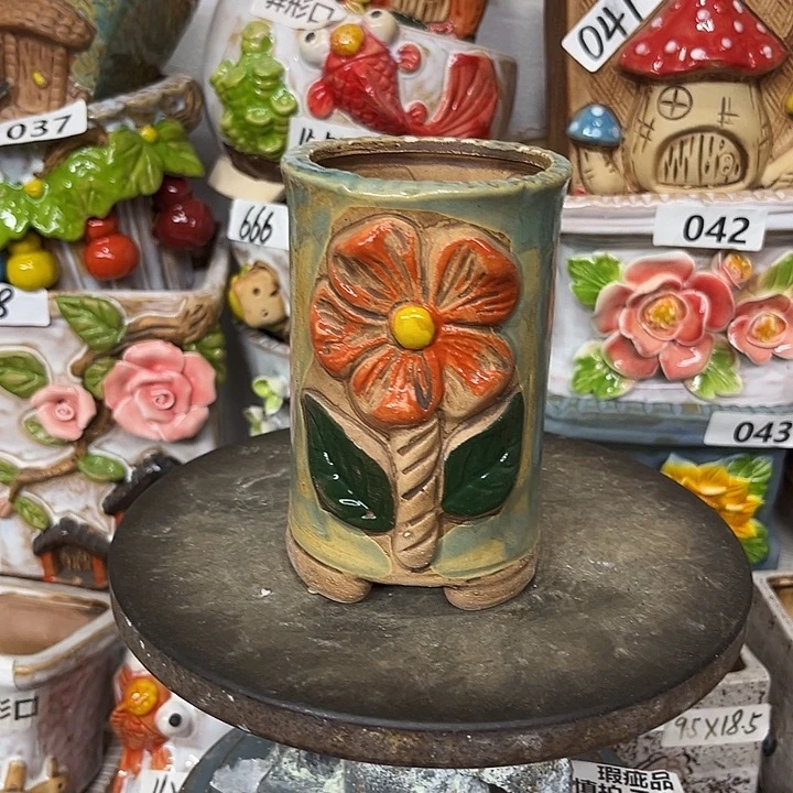 粗陶材质多肉花盆