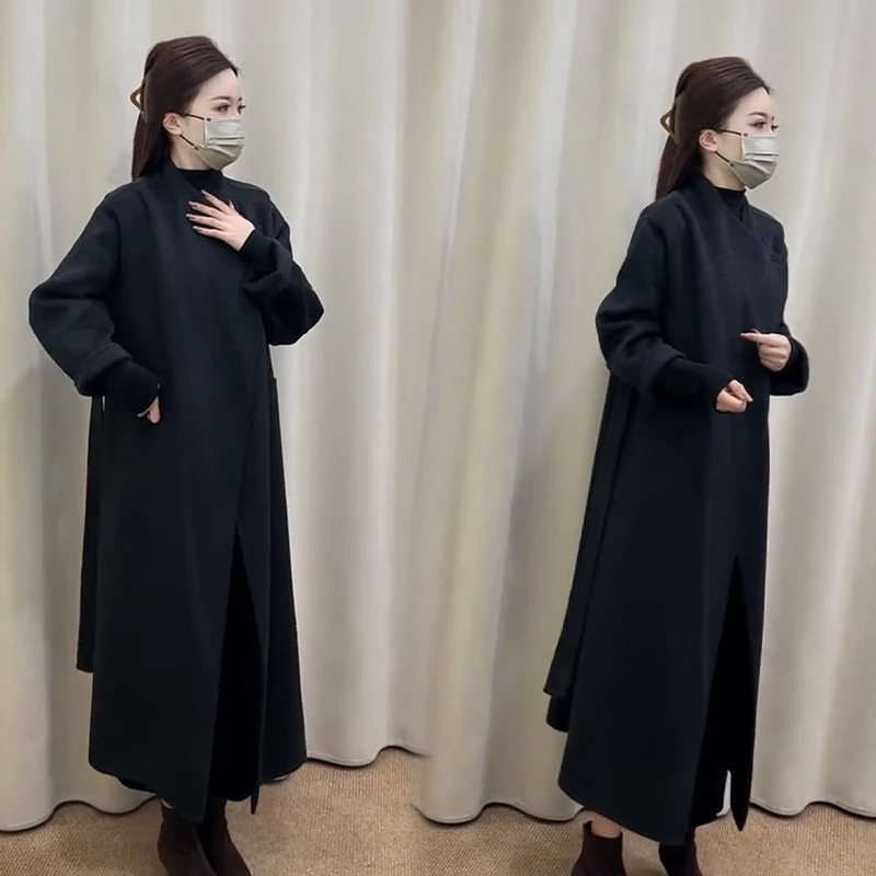 2025秋冬新款时尚显瘦气质网红高档洋气女高级百搭宽松毛呢外套潮