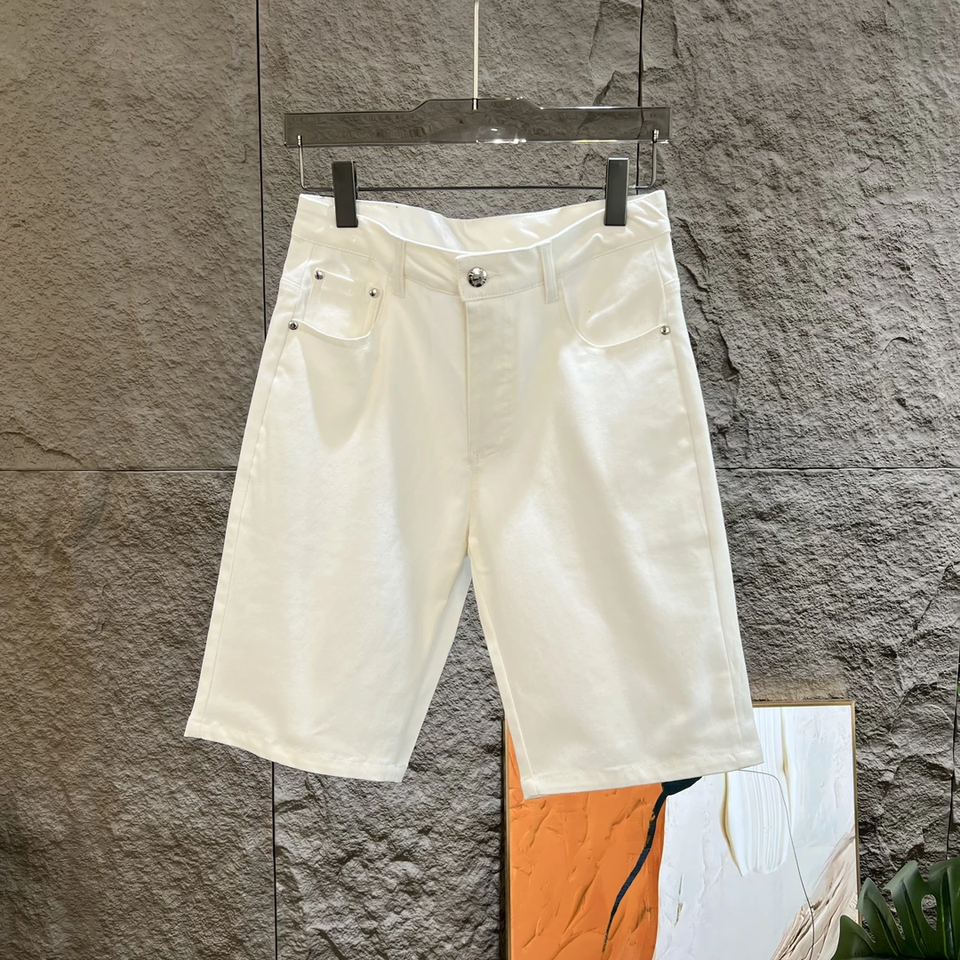 夏季短裤休闲风多口袋拉链牛仔裤中裤潮流百搭男士五分裤男装短裤