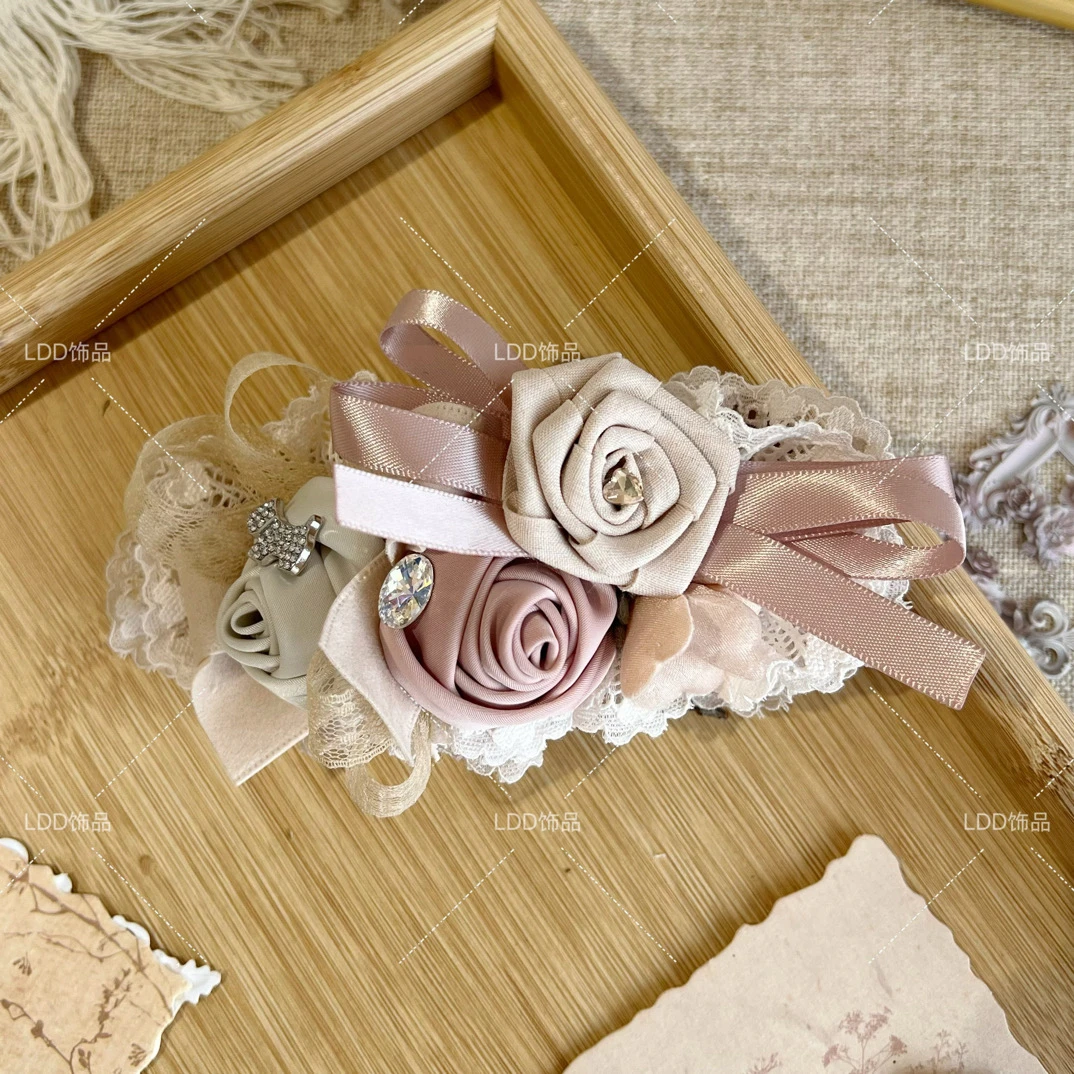 LDD.莫奈系列.懒人夹♡重工原创手作重工花朵氛围感森系头饰发饰