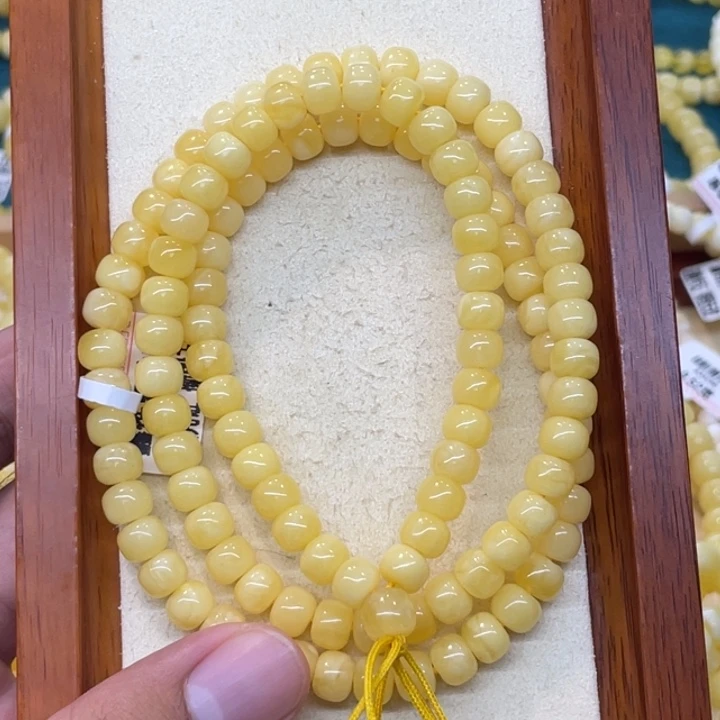 蜜蜡未镶嵌手链蜜蜡7.3一百零八