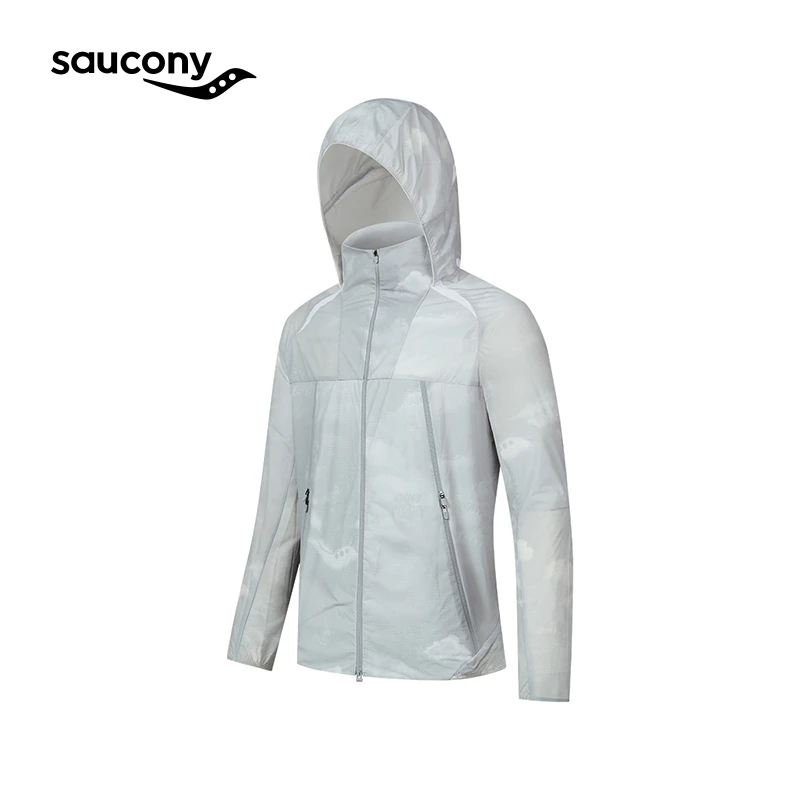 Saucony索康尼NATHAN BELL系列春夏男款运动跑步长袖防晒外套