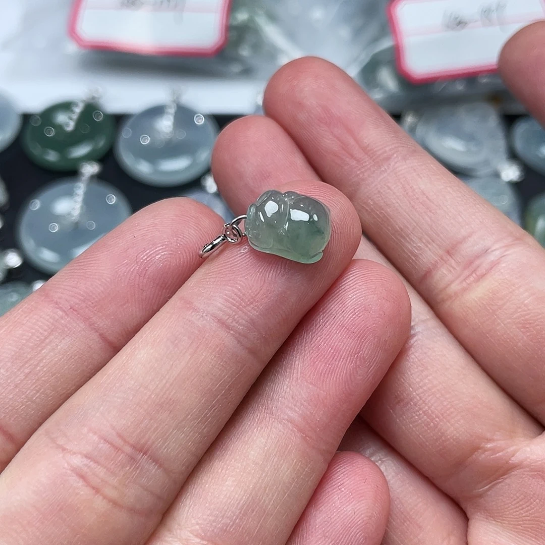 翡翠银S925镶嵌颈饰