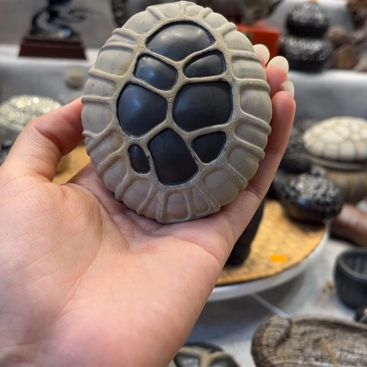 迷***落石材龟纹石精品摆件