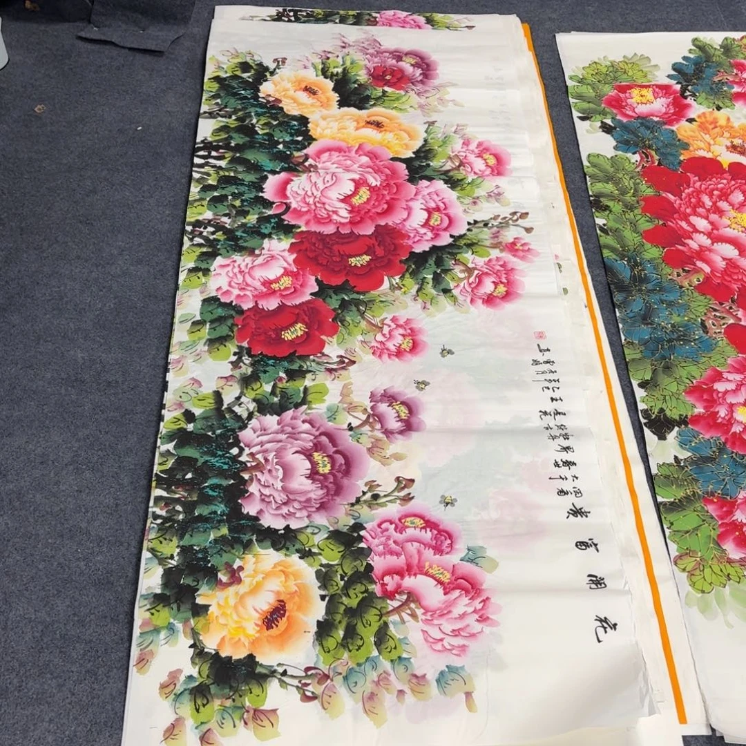 国画180×70手绘画画画