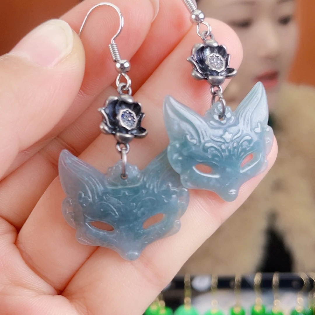 翡翠未镶嵌耳饰饰品