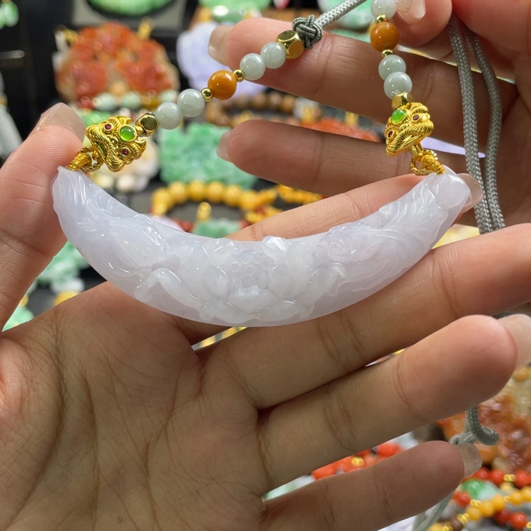 翡翠未镶嵌颈饰代编织