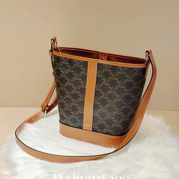 大吉中古/Celine瑟琳凯旋门水桶斜挎包