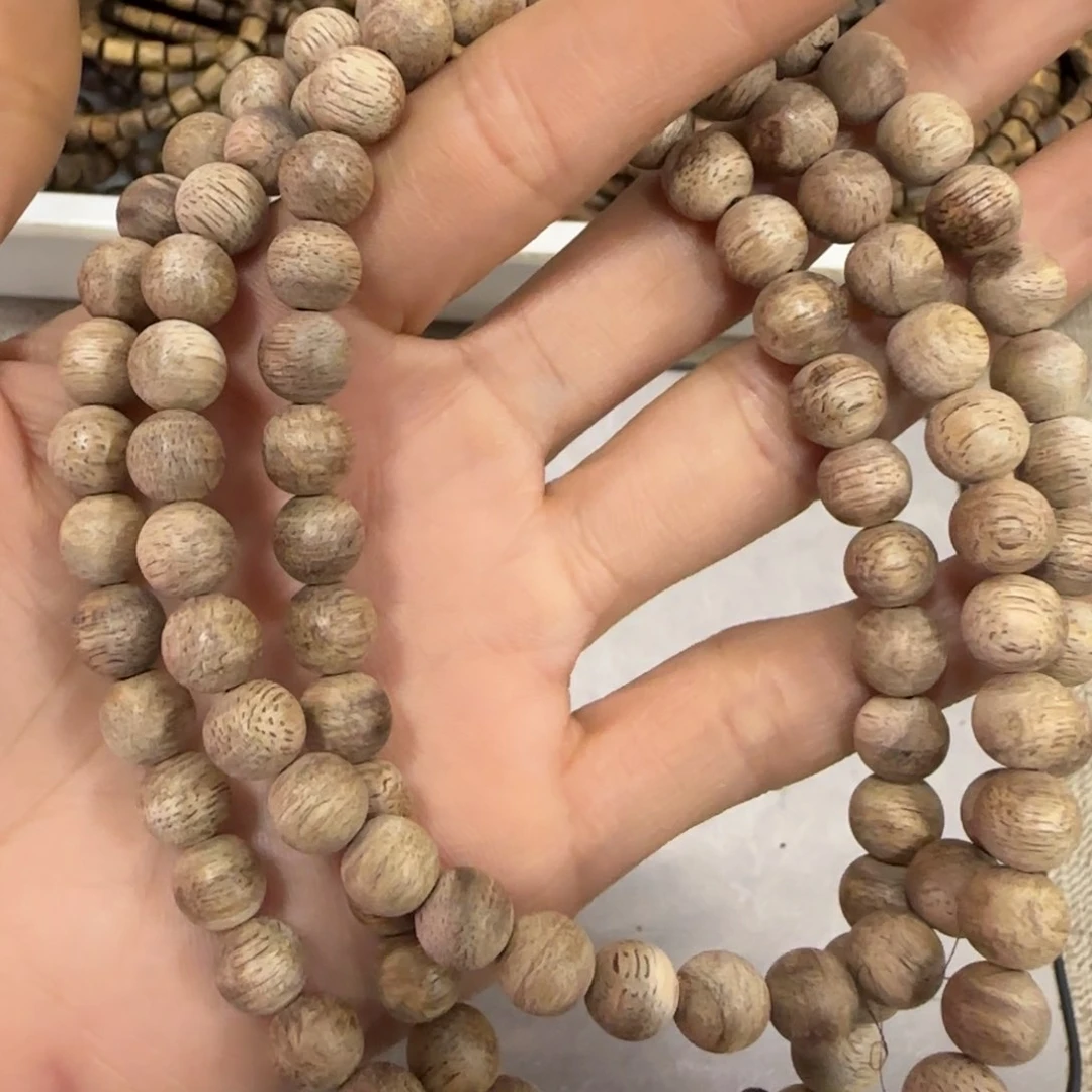 沉香木手串金*海南沉香黄油格手串