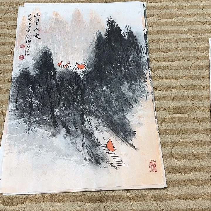 国画花鸟的翅膀和羽毛