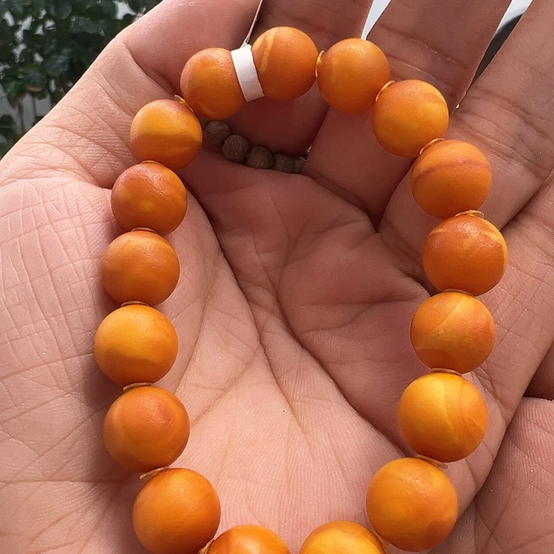 手链琥珀未镶嵌橘皮手串11MM