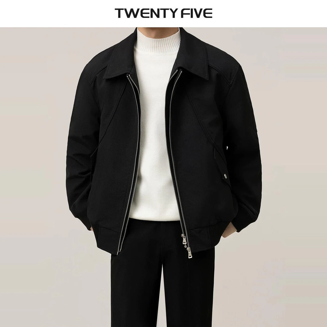 香港Npkp Couture官方/男士黑短款飞行夹克韩系双拉链cleanfit假