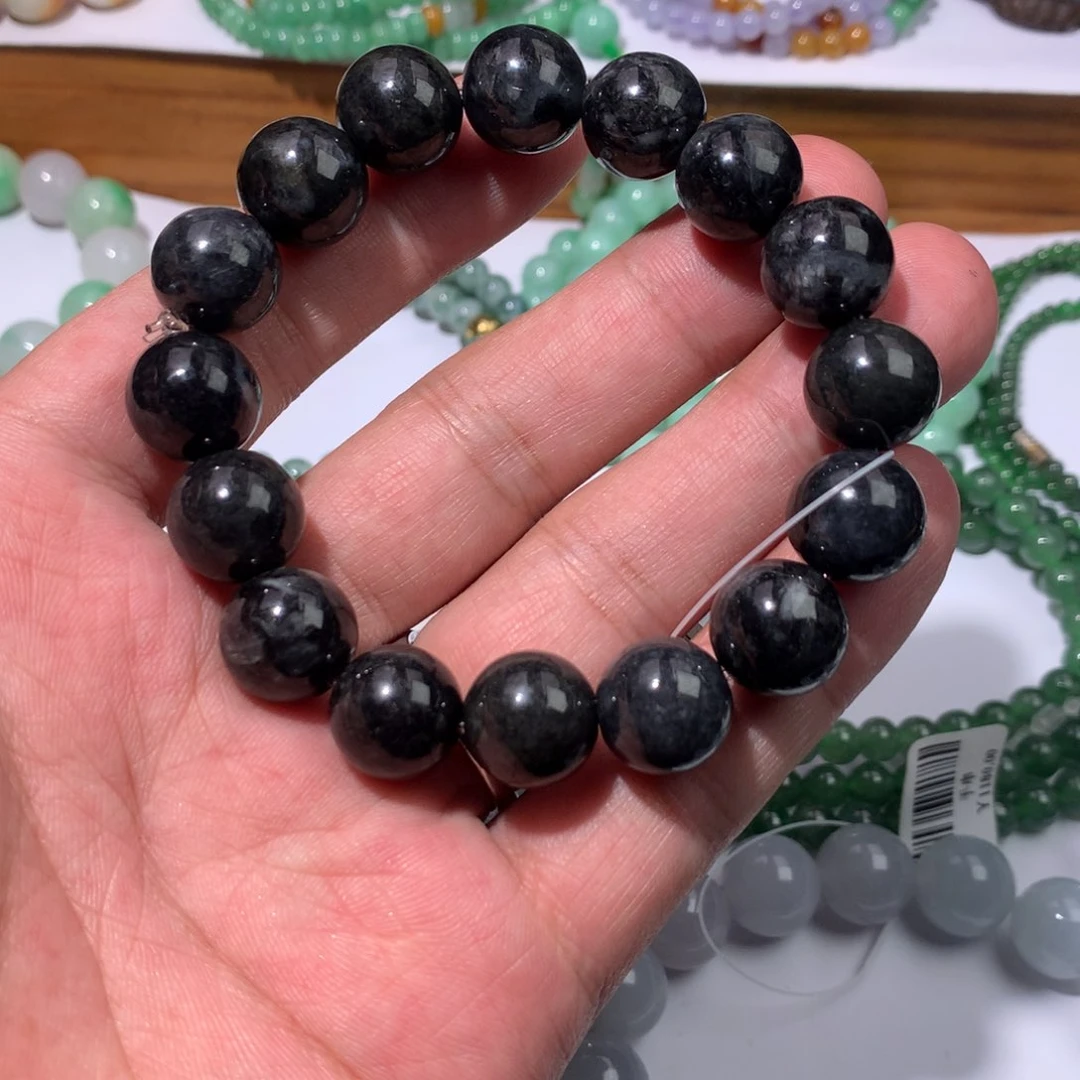 未镶嵌手链翡翠翡翠黑乌鸡手串