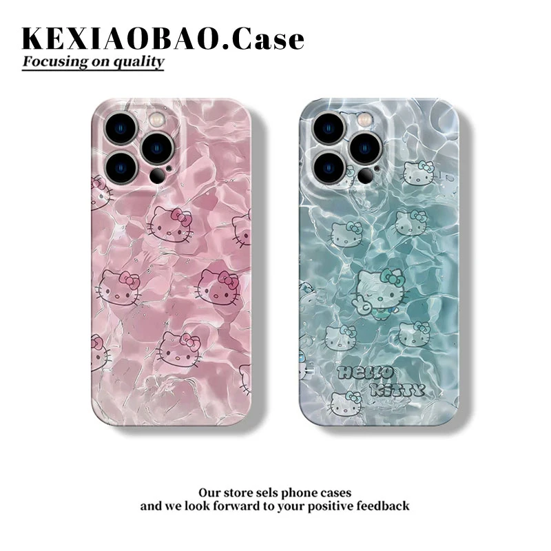 水中KT猫适用苹果16promax菲林手机壳iPhoneX小米/华为/oppo/vivo