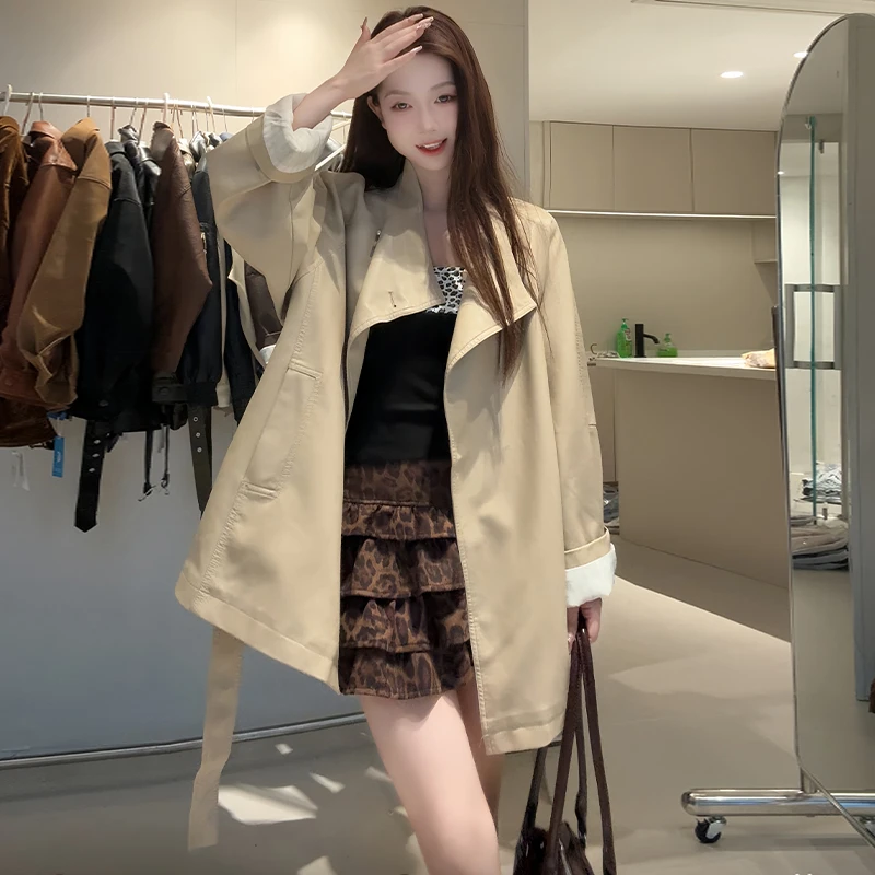 高级感气质减龄皮衣外套女2025年春秋新款小个子百搭宽松显瘦上衣