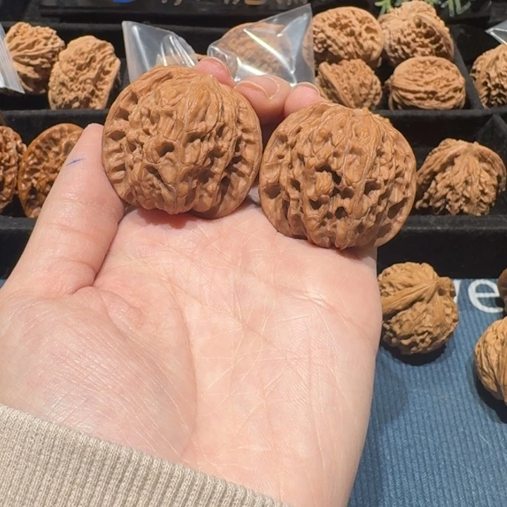 行***清把件文玩核桃磨盘普对40