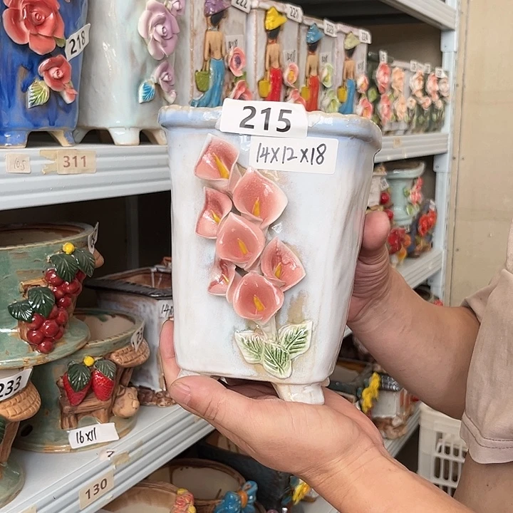 粗陶材质多肉花盆