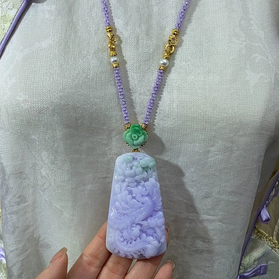 翡翠未镶嵌颈饰天然