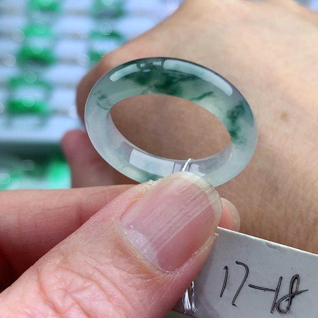 未镶嵌戒指翡翠17-18号