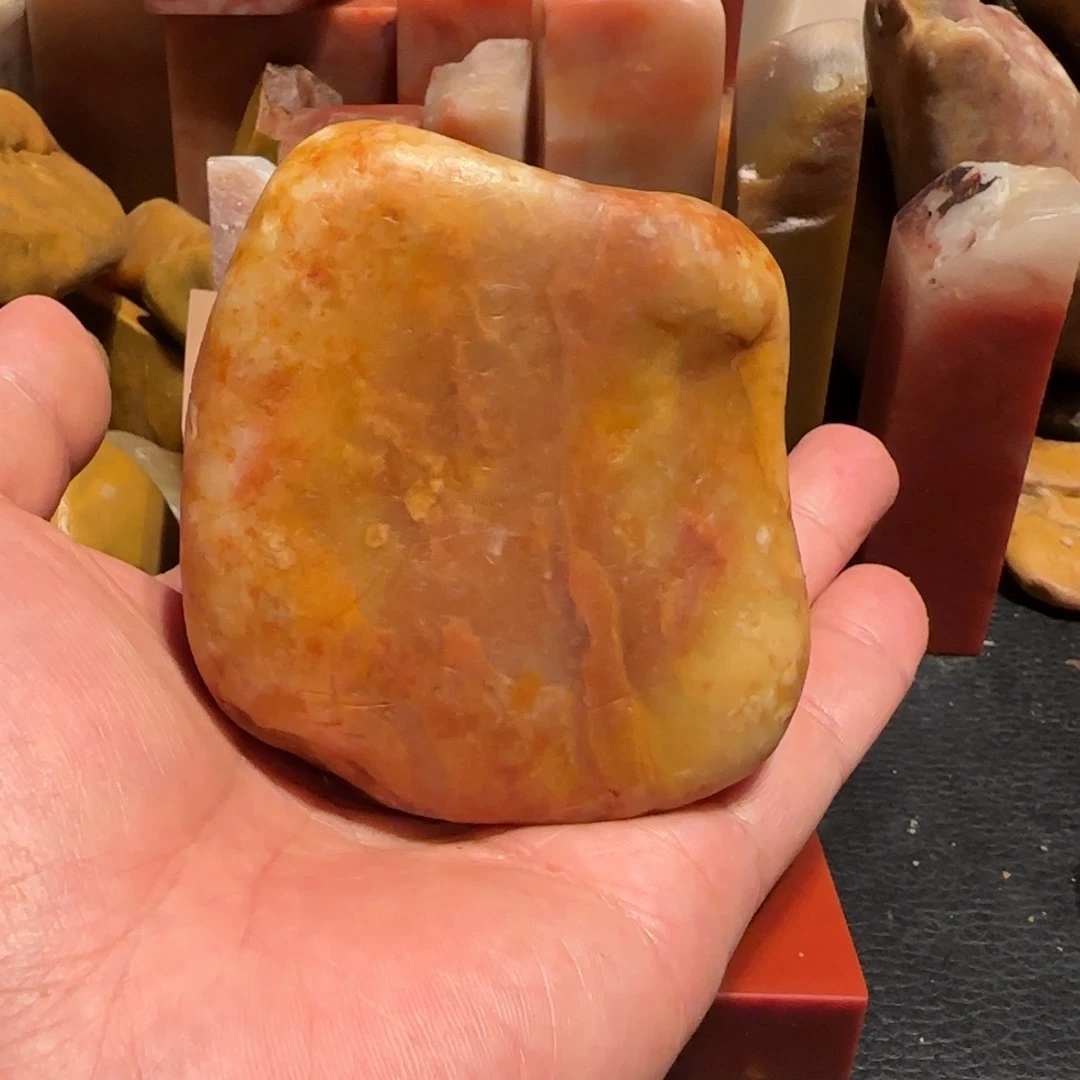 老挝石田黄原石，