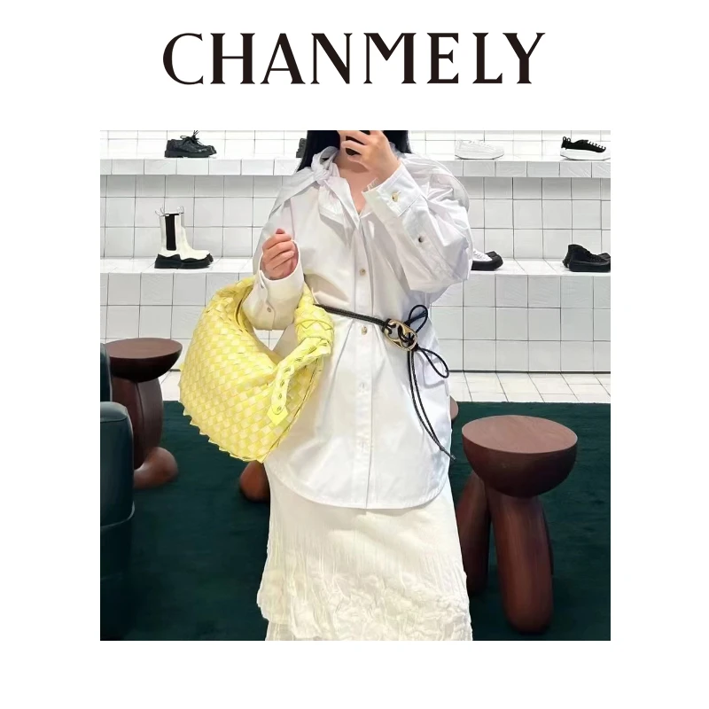 【CHANMITY】25/ss设计感优雅披肩蝴蝶结装饰长袖衬衫024806
