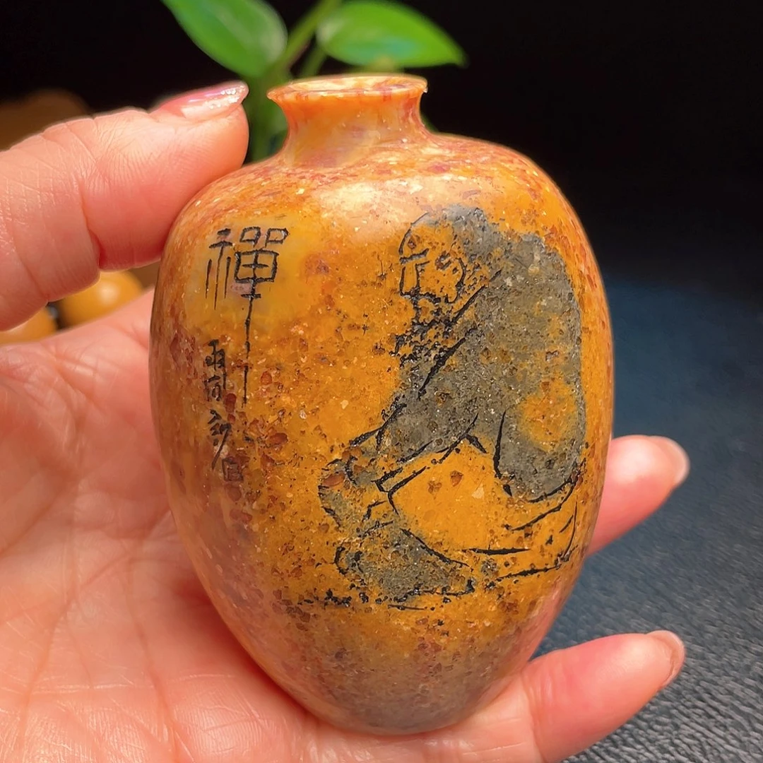 寿山石萍寿山石摆件把件