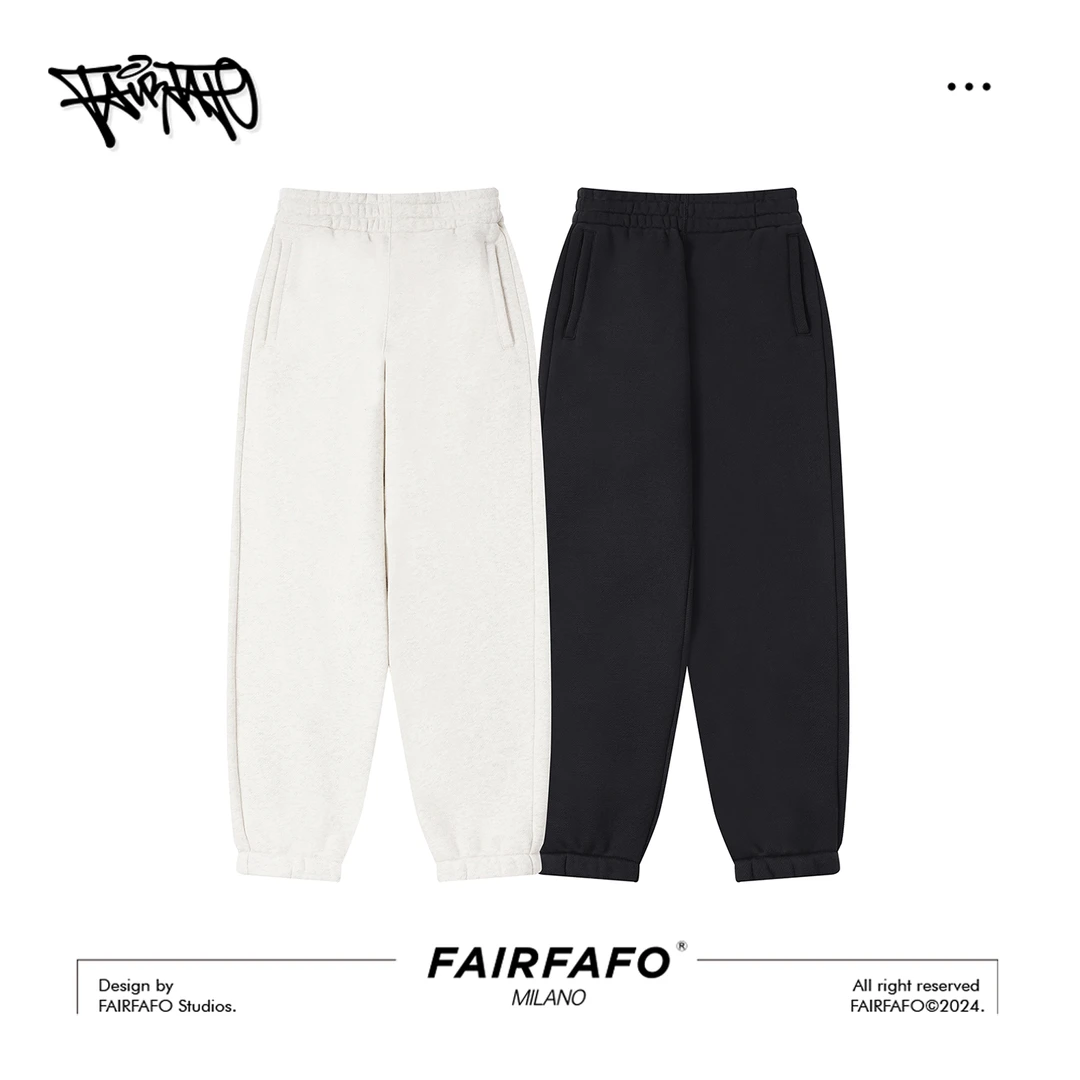 FAIRFAFO林肉肉【重磅加厚束脚卫裤】JM4KD0078百搭宽松束脚卫裤