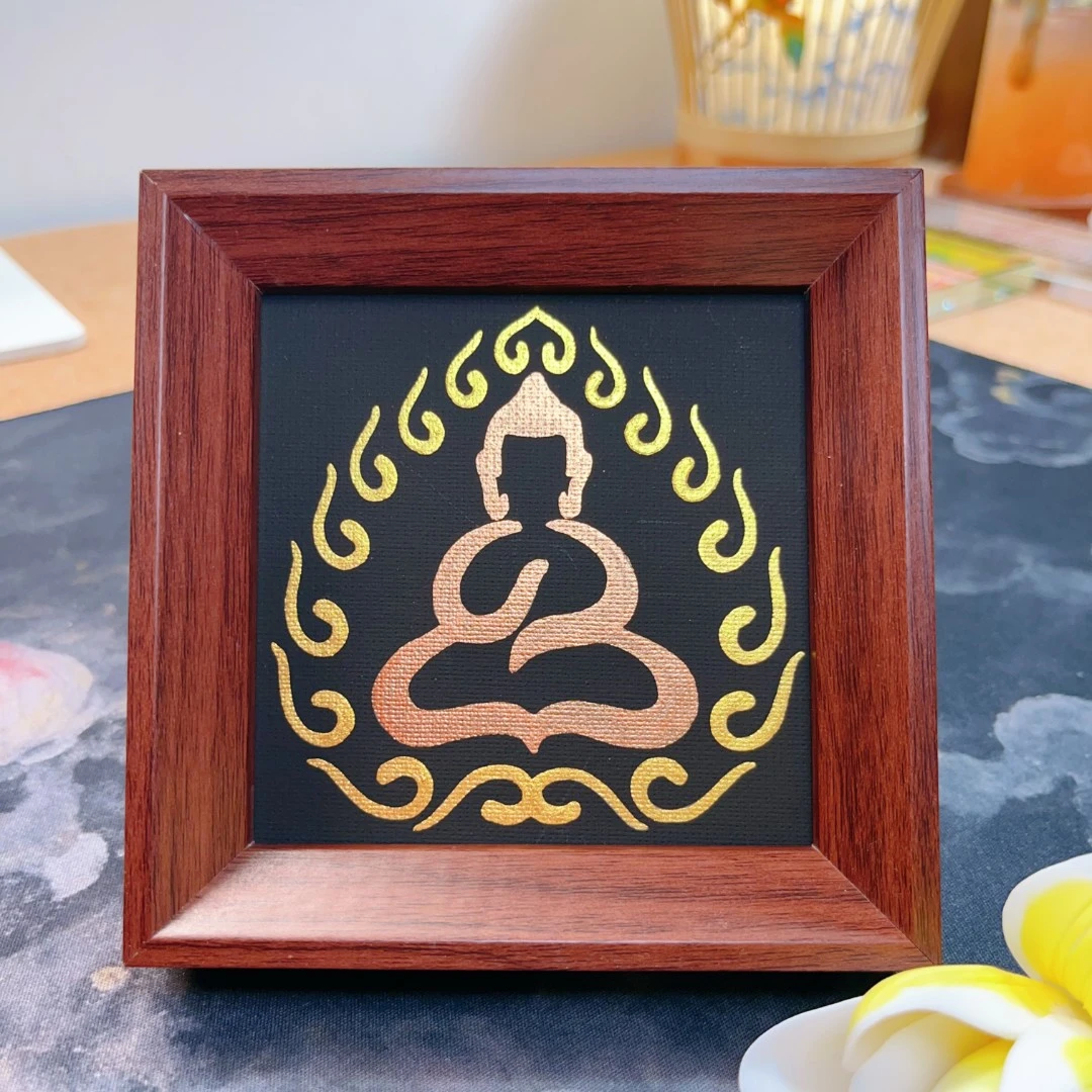 无相摆台小尺寸diy唐卡描金线稿成人数字油画静心解压解闷材料包