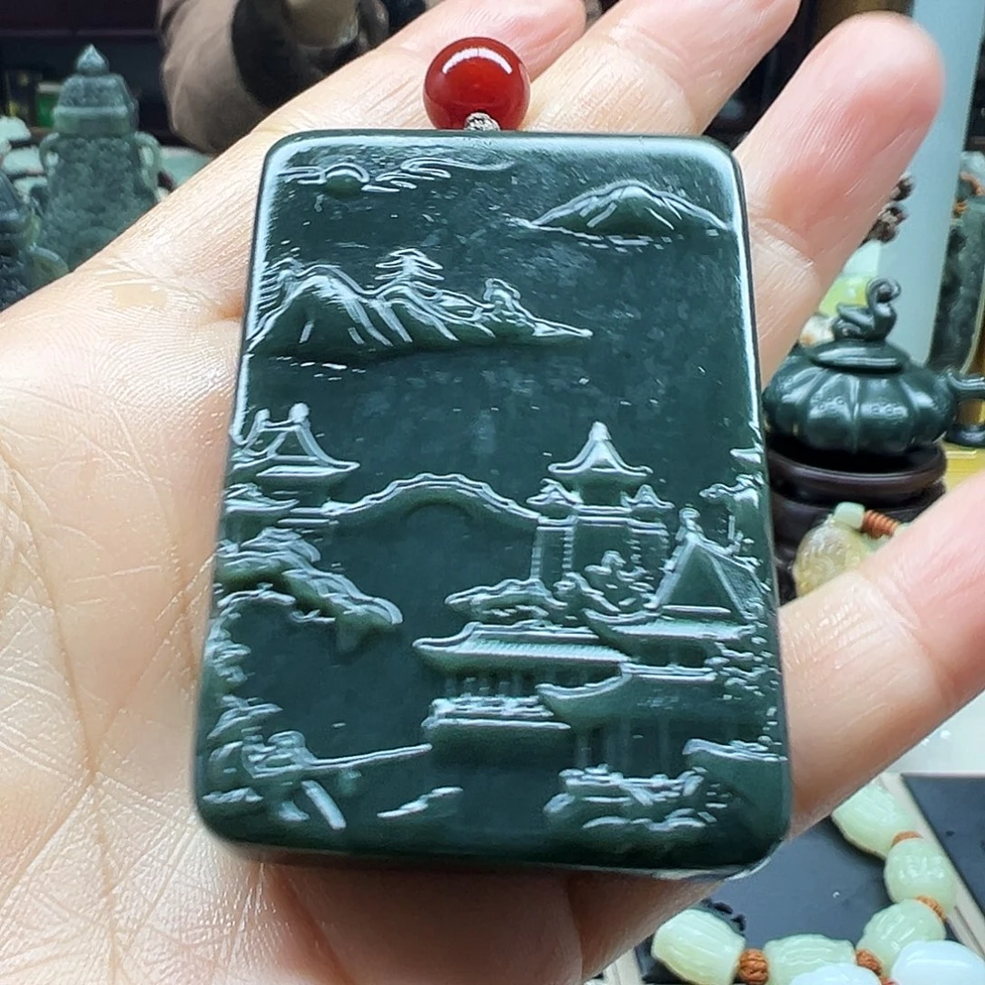 和田玉未镶嵌挂件