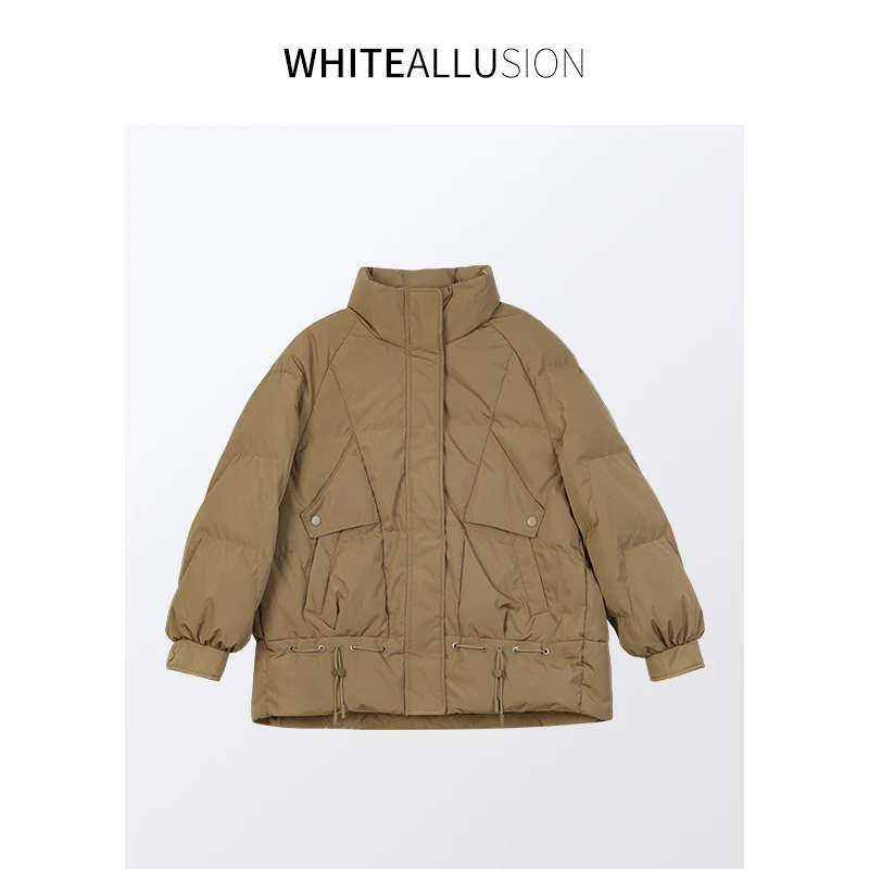 年终大促【1504】立领90白鸭绒~短版羽绒服女面包服夹克外套